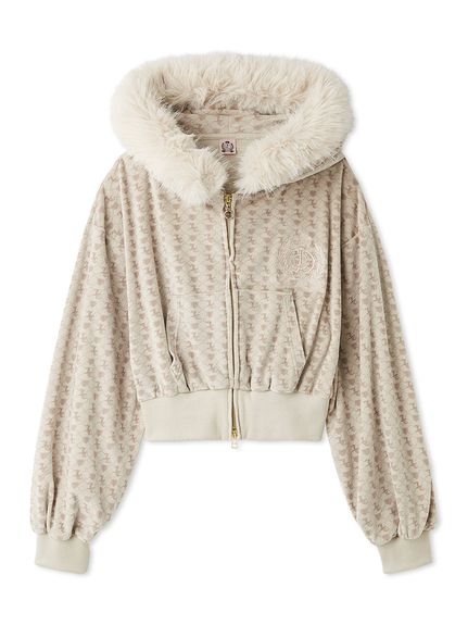 【SNIDEL×Juicy Couture】ベロアファーパーカー