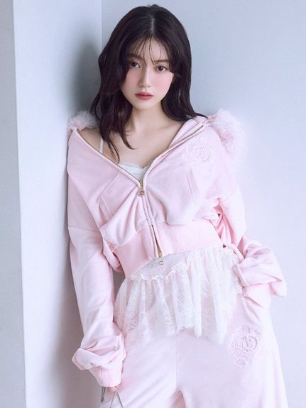 【SNIDEL×Juicy Couture】ベロアファーパーカー