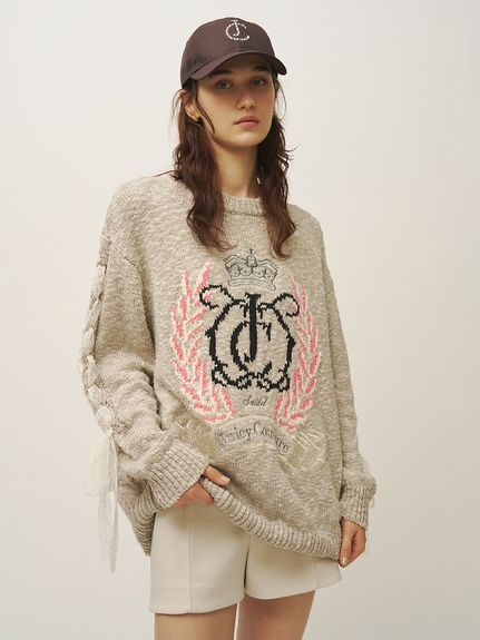 【SNIDEL×Juicy Couture】ジャガードチュールリボンニットワンピース