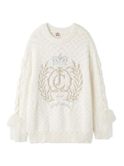 【SNIDEL×Juicy Couture】ジャガードチュールリボンニットワンピース