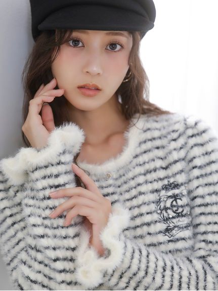 【SNIDEL×Juicy Couture】フェザーケーブルカーディガン