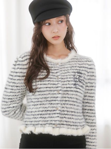 【SNIDEL×Juicy Couture】フェザーケーブルカーディガン