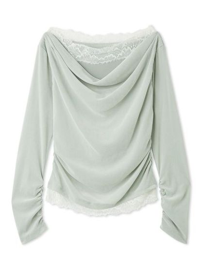 【USAGI ONLINE/ZOZOTOWN限定】レーストリムワンショルカットソー
