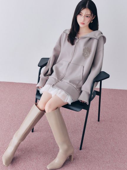 スクエアトゥロングブーツ