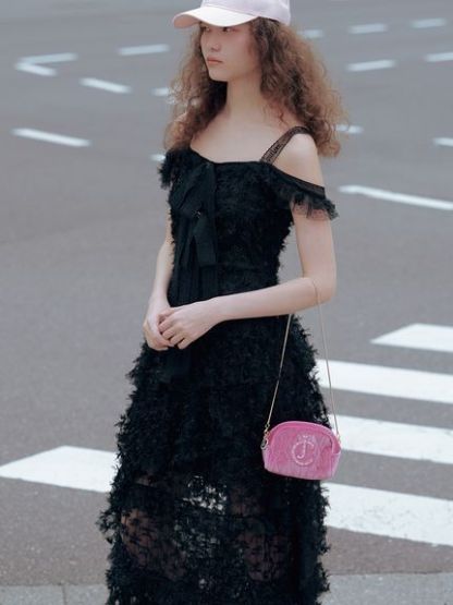 【SNIDEL×Juicy Couture】フェザーチュールワンピース
