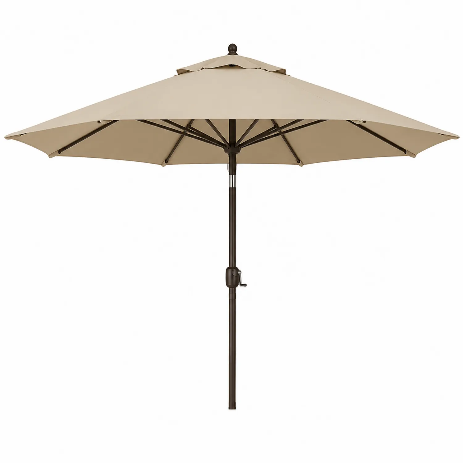 Parasol ogrodowy okrągły 300 cm poliester beżowy