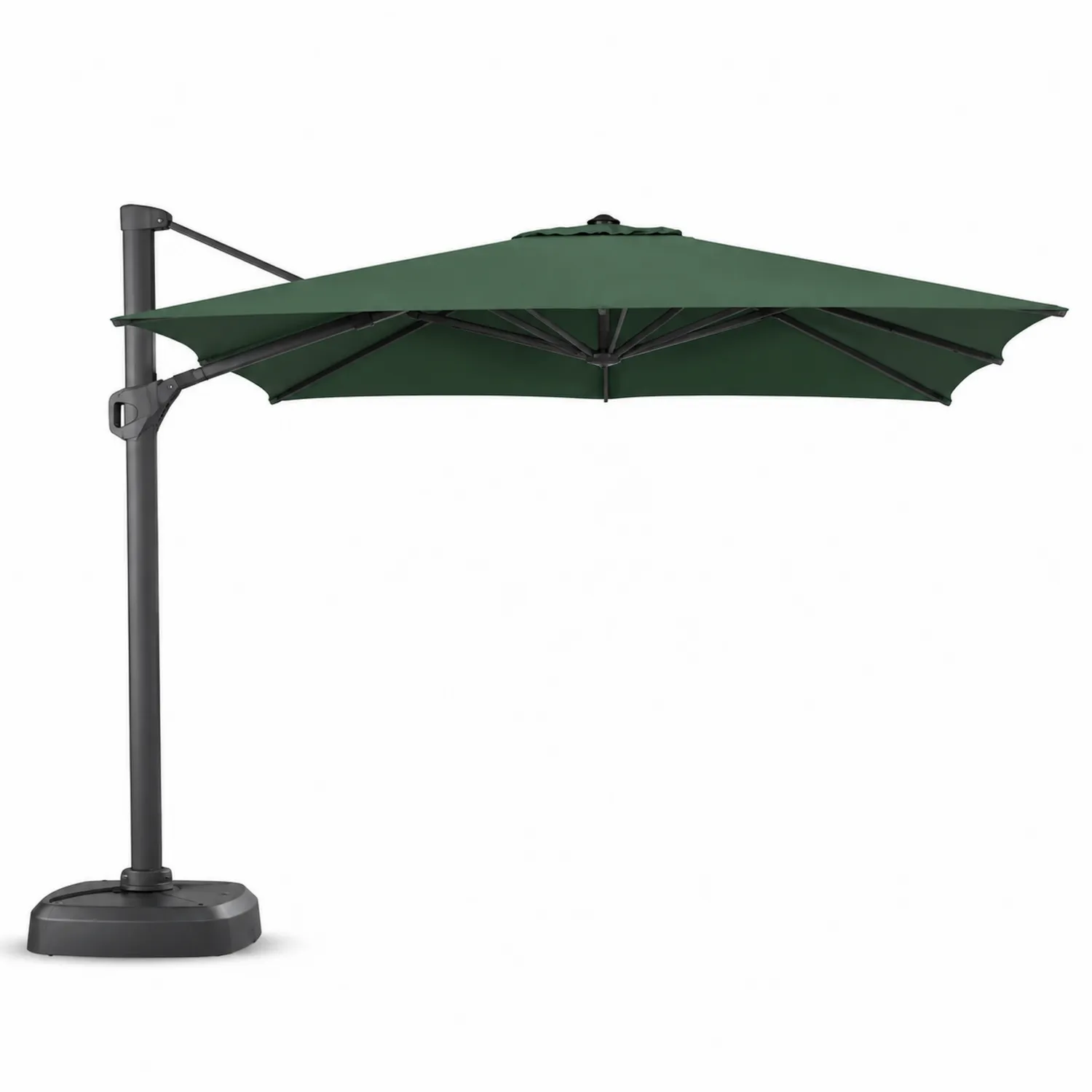 Parasol ogrodowy boczny 300 cm Aluminium Zielony