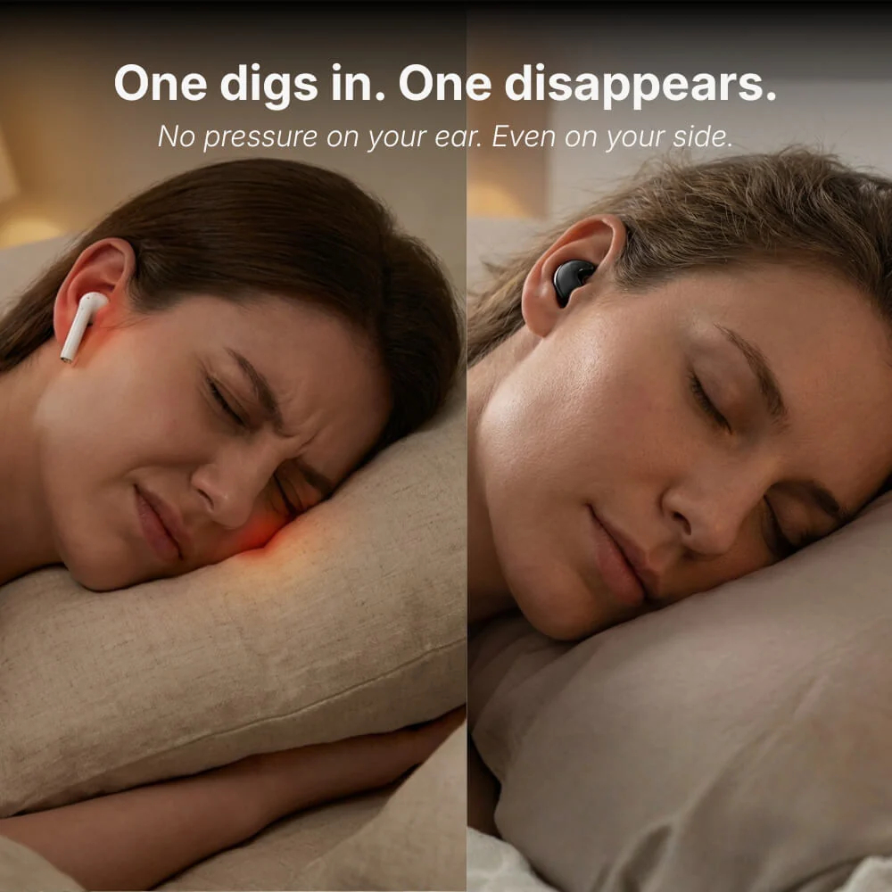 Ultra-thin sleep earbuds for side sleepers
