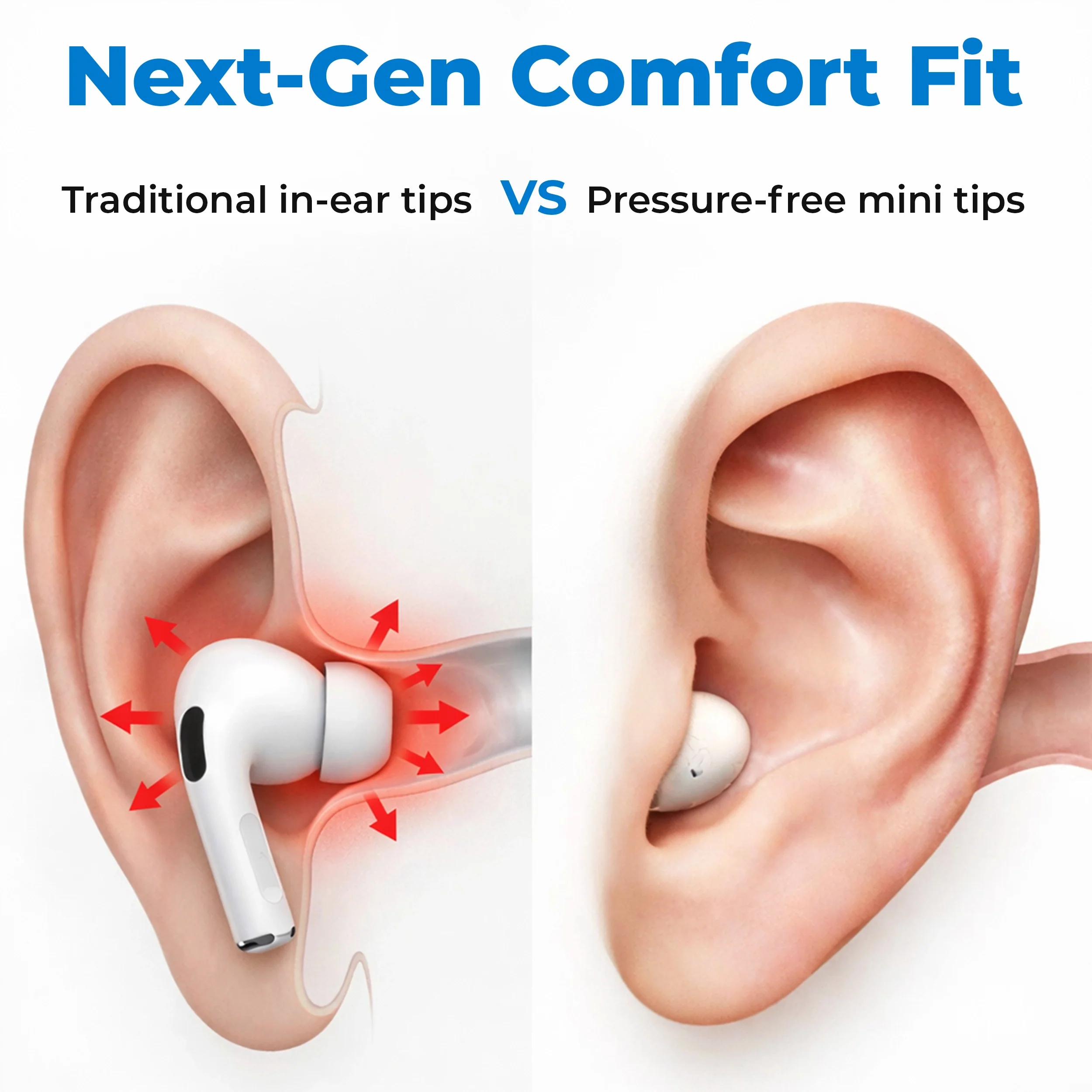 Ultra-slim sleep earbuds for side sleepers