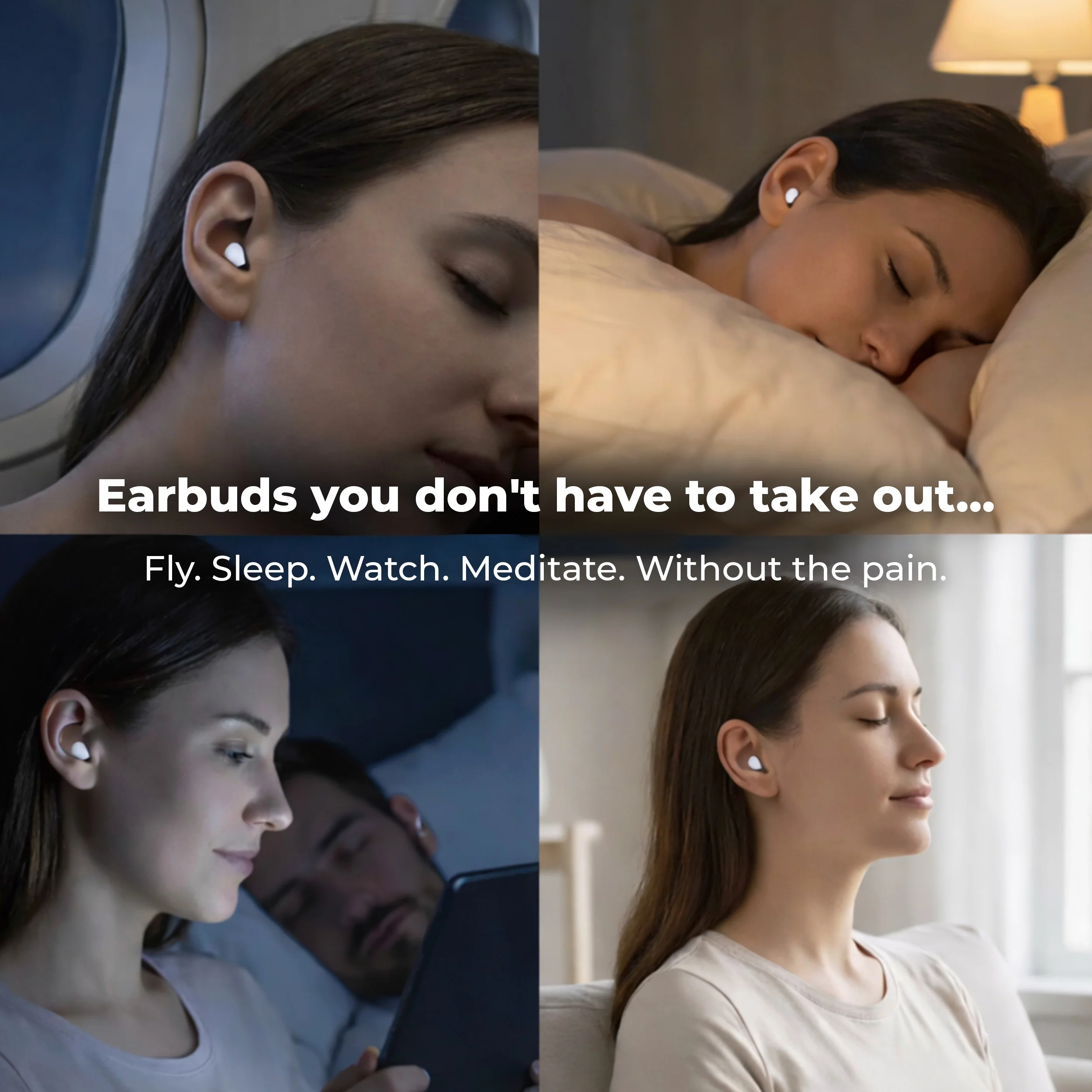 Ultra-slim sleep earbuds for side sleepers