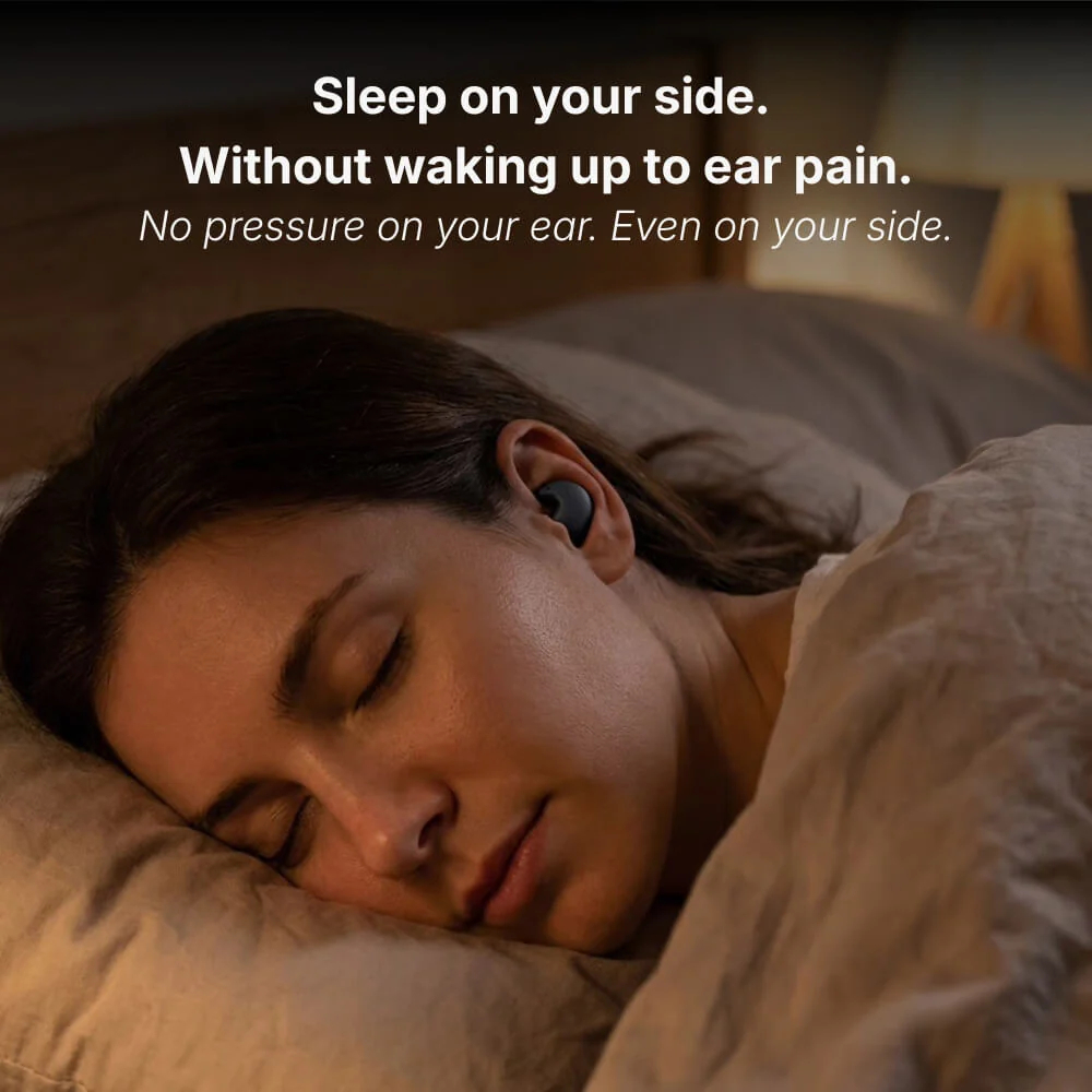 Ultra-thin sleep earbuds for side sleepers
