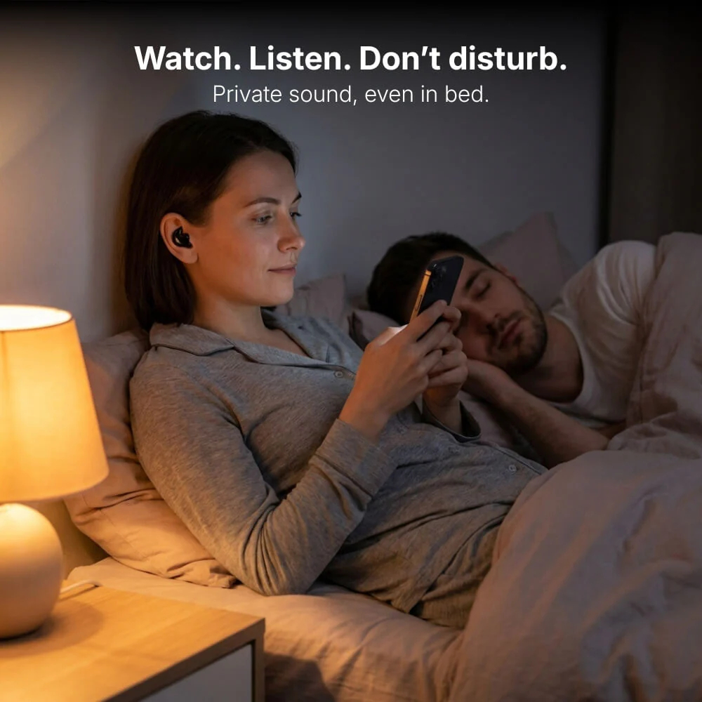 Ultra-thin sleep earbuds for side sleepers