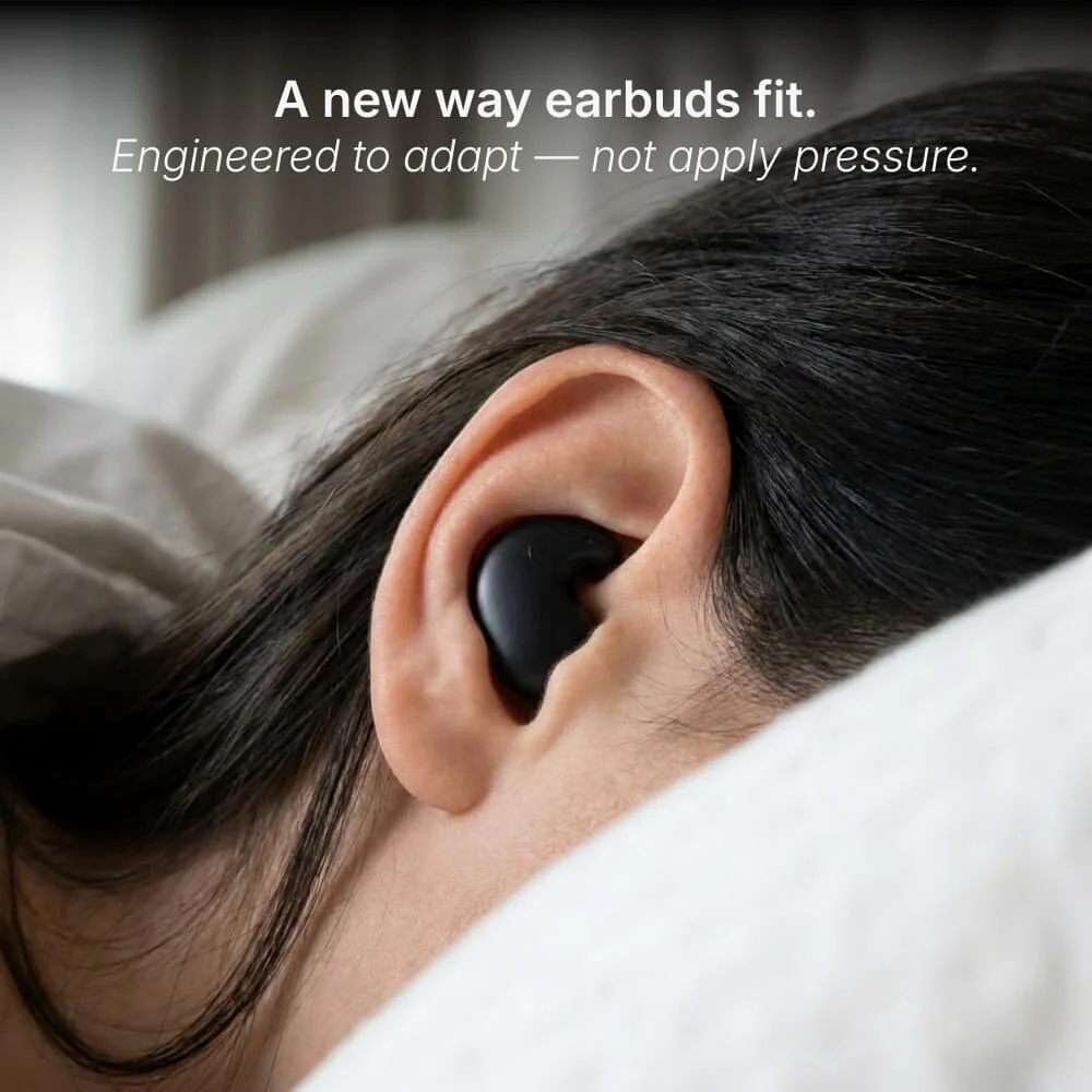 Ultra-thin sleep earbuds for side sleepers