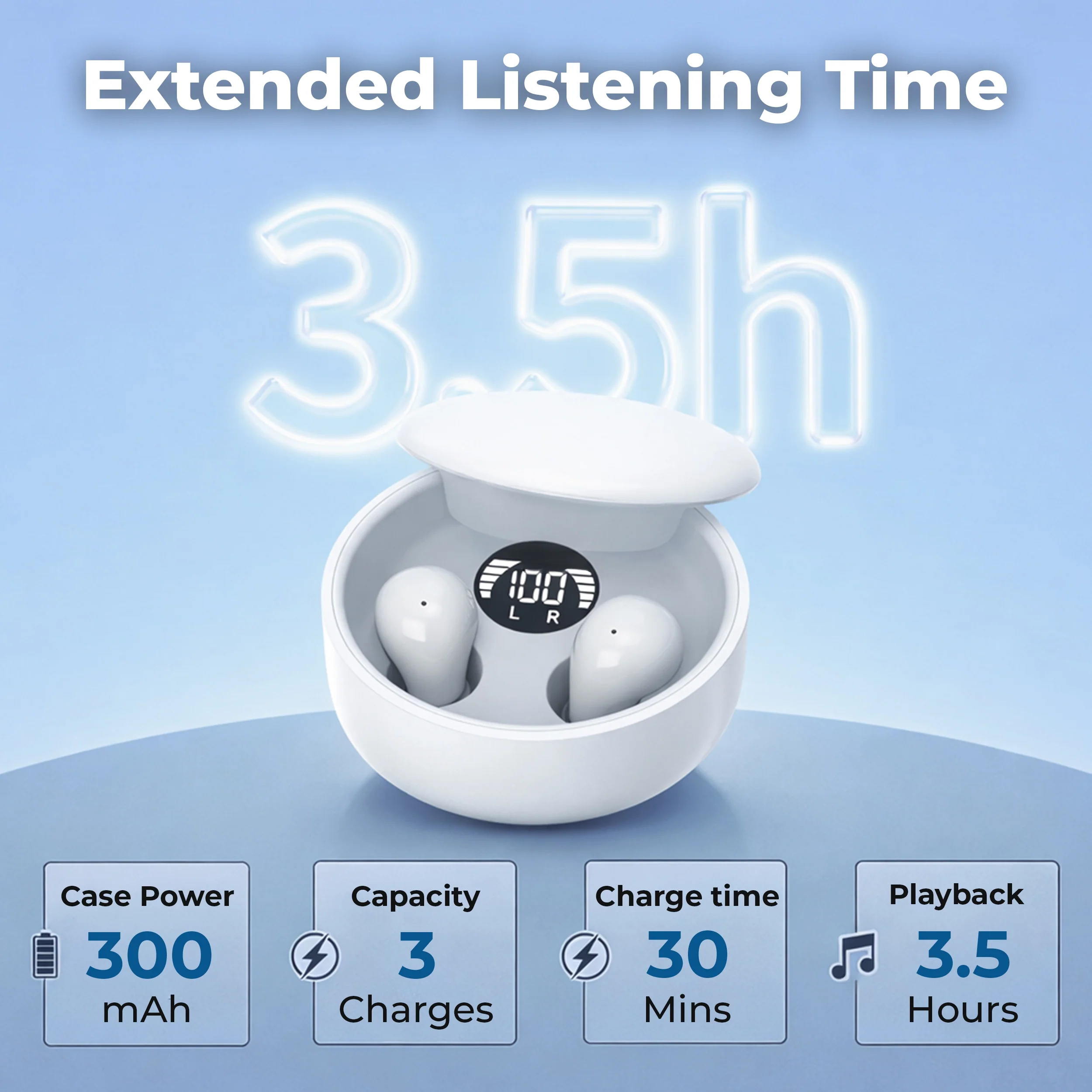 Ultra-slim sleep earbuds for side sleepers