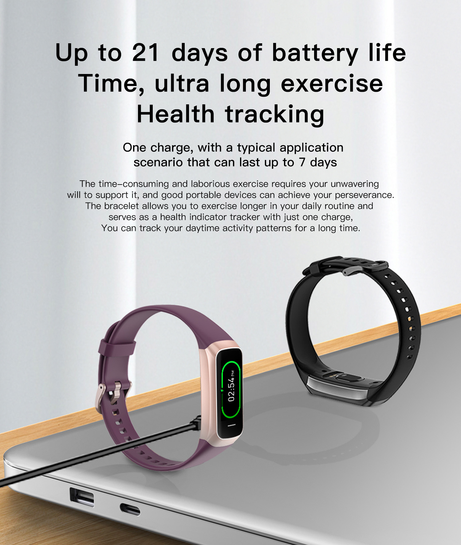 Style Waterproof Smart Fitness Tracker With Heart Rate