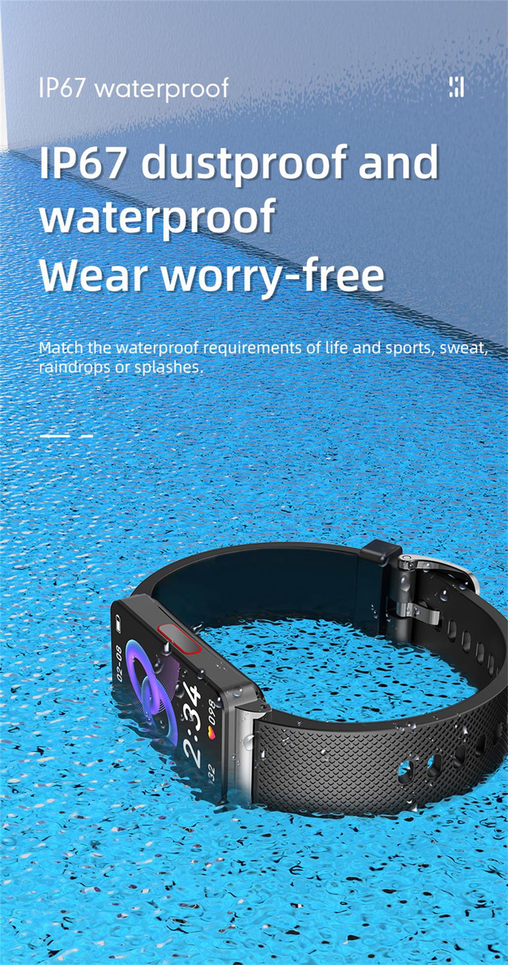 EP08 High-end ECG/EKG Blood Sugar Blood Oxygen Monitoring Waterproof Smart Bracelet