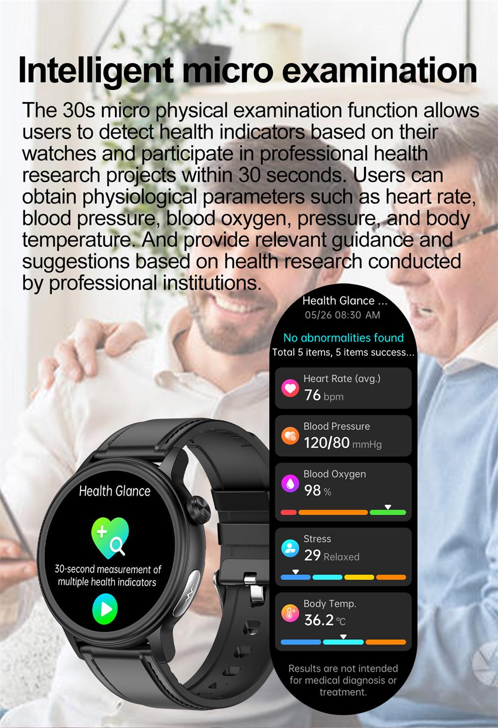 PRO 7 ECG Blood Sugar 30s Intelligent Micro Examination Blood oxygen Monitoring Health Smartwatch
