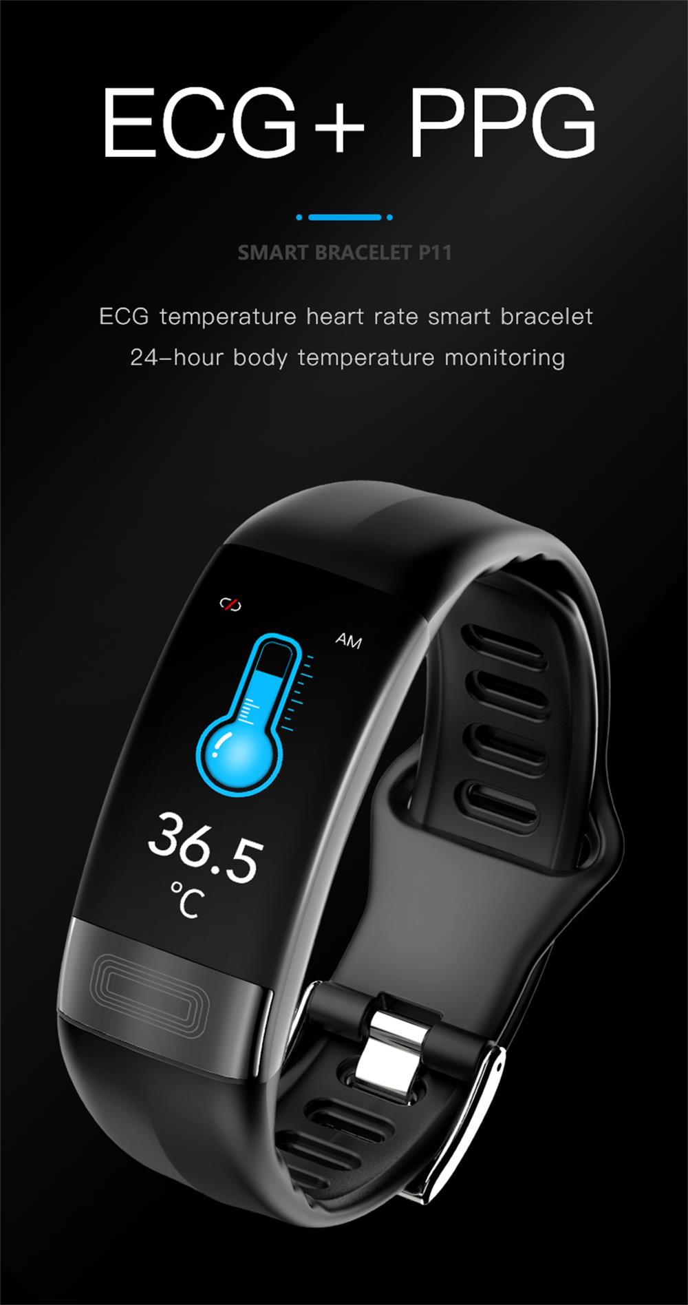 P11 ECG Blood Oxygen Monitoring Smart Bracelet
