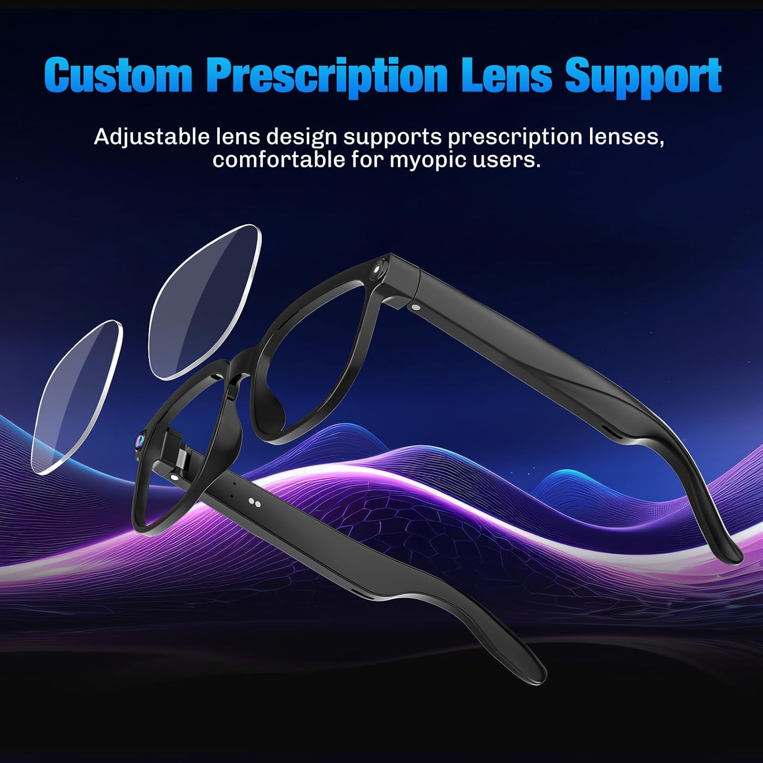 Cowaudio™ G12 AI Smart Glasses with 4K Camera, AI Assistant, Object Recognition, Translation & Bluetooth Audio