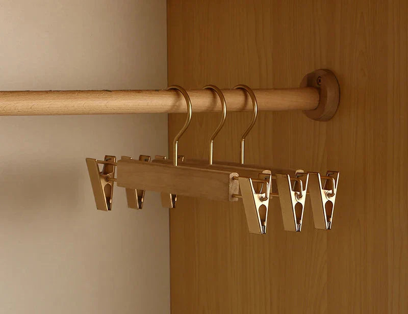 Aurelia Wooden Hangers | Premium Camphor Wood, Wide Shoulder Design