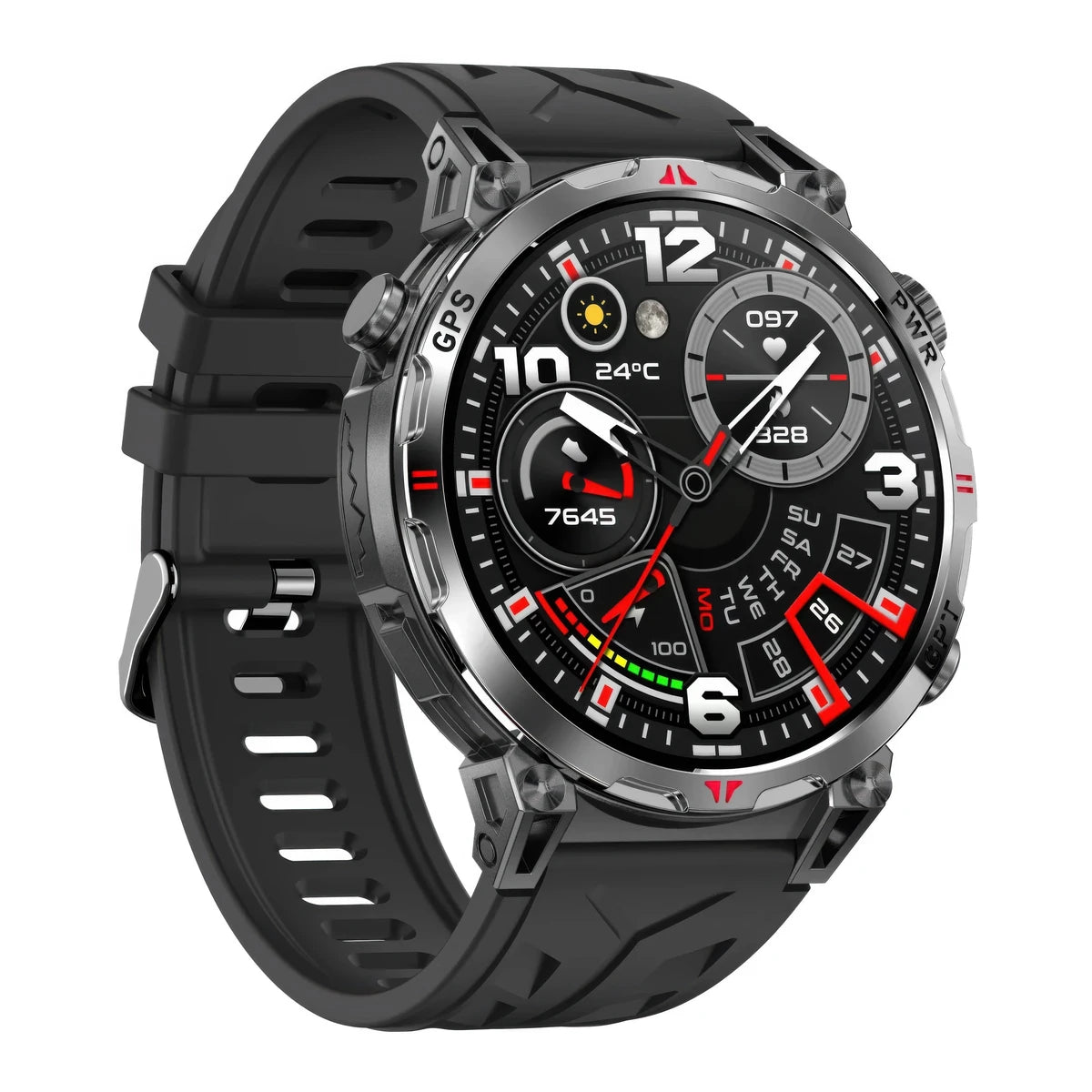 Cowaudio™ E93 Smartwatch with HRV Heart Rate Monitoring Blood Oxygen Blood Pressure Sleep Tracking GPS for Health & Fitnes
