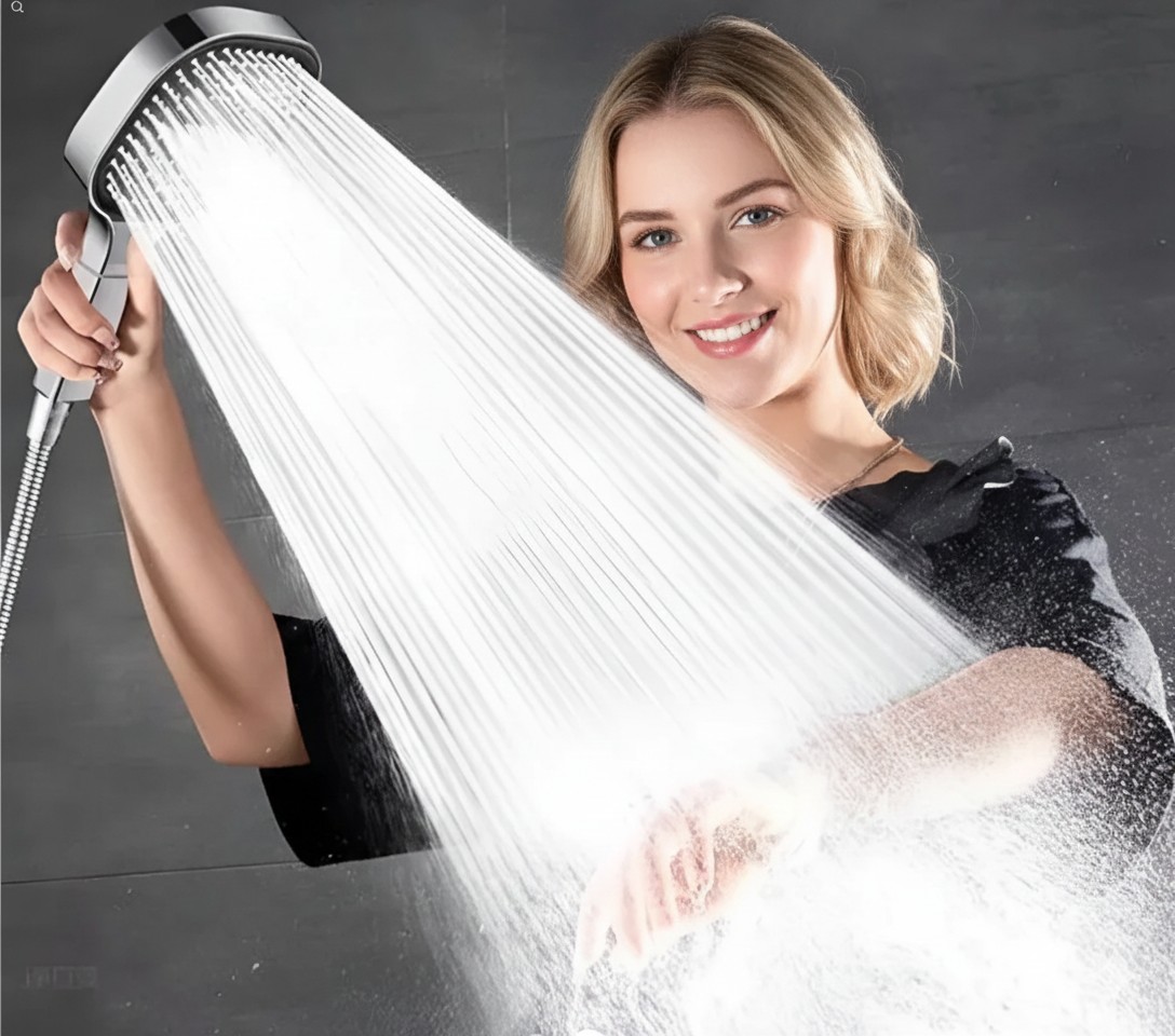 High Pressure Shower Head with Turbo Boost Technology and Filtration