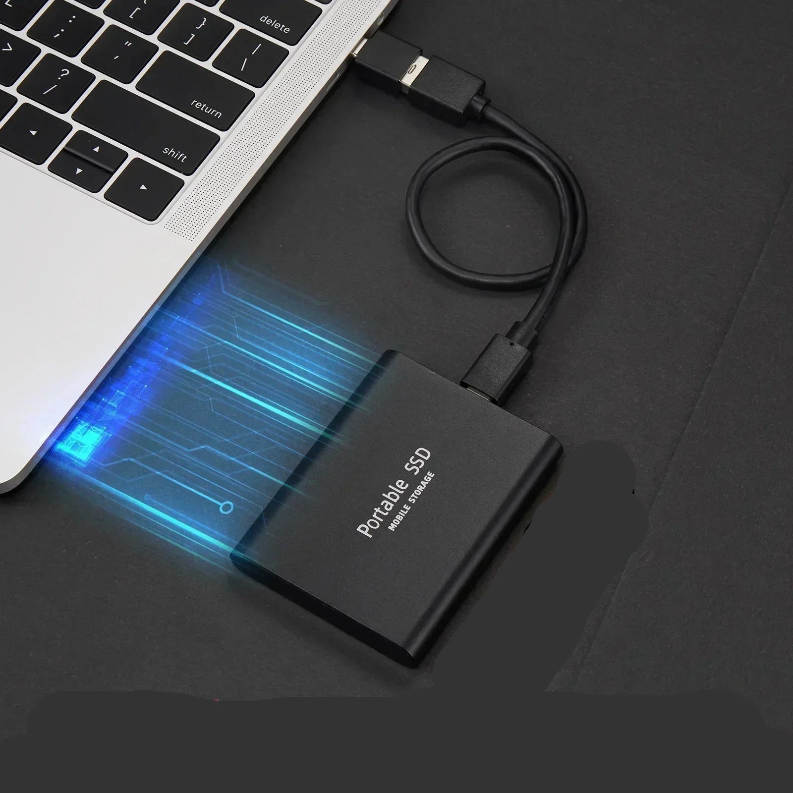 Portable SSD External Drive with High-Speed Data Transfer and Compact Design