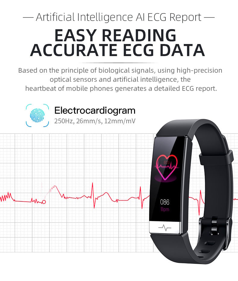 ECG Blood Oxygen Sleep Monitoring Multi-Sport Smart Bracelet