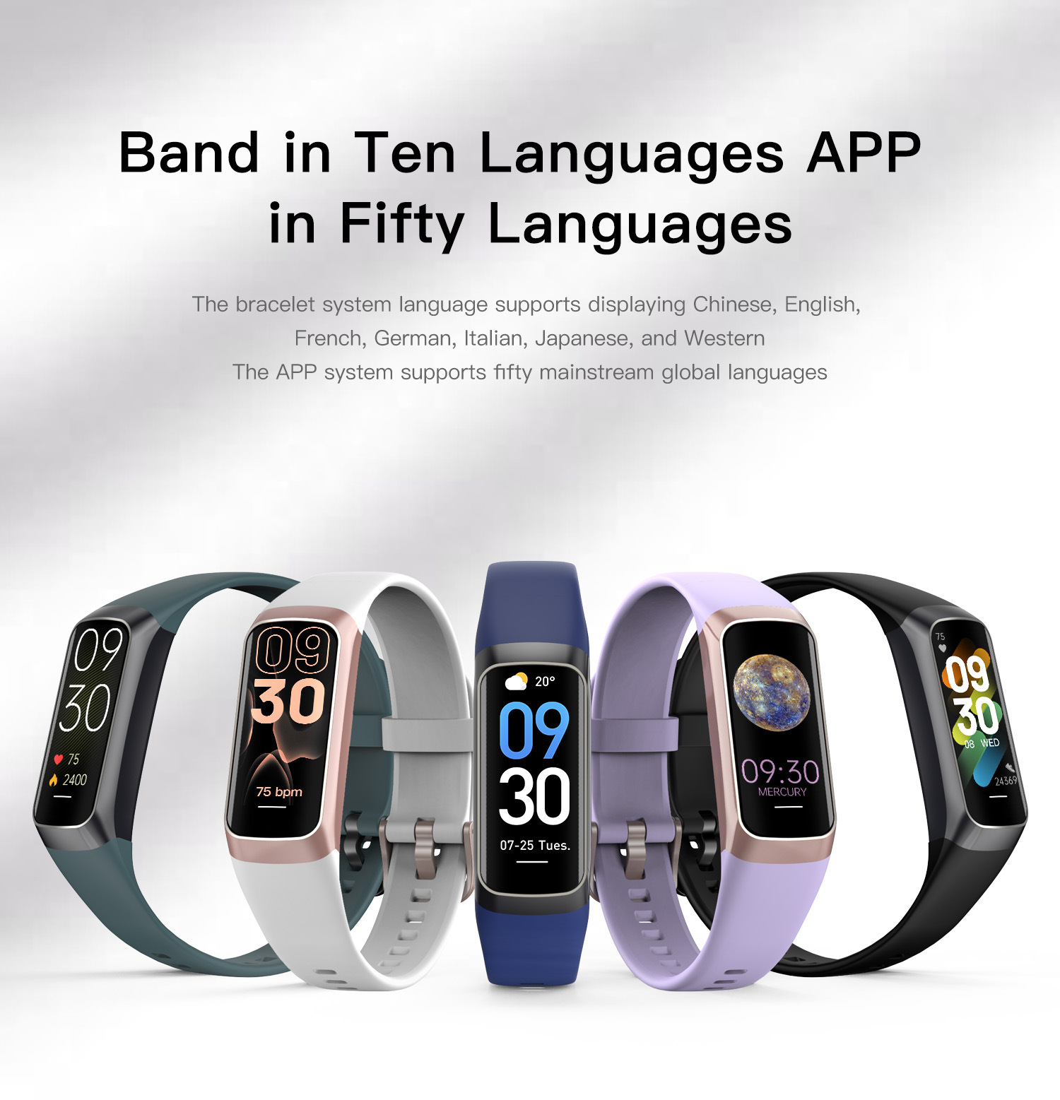 Style Waterproof Smart Fitness Tracker With Heart Rate
