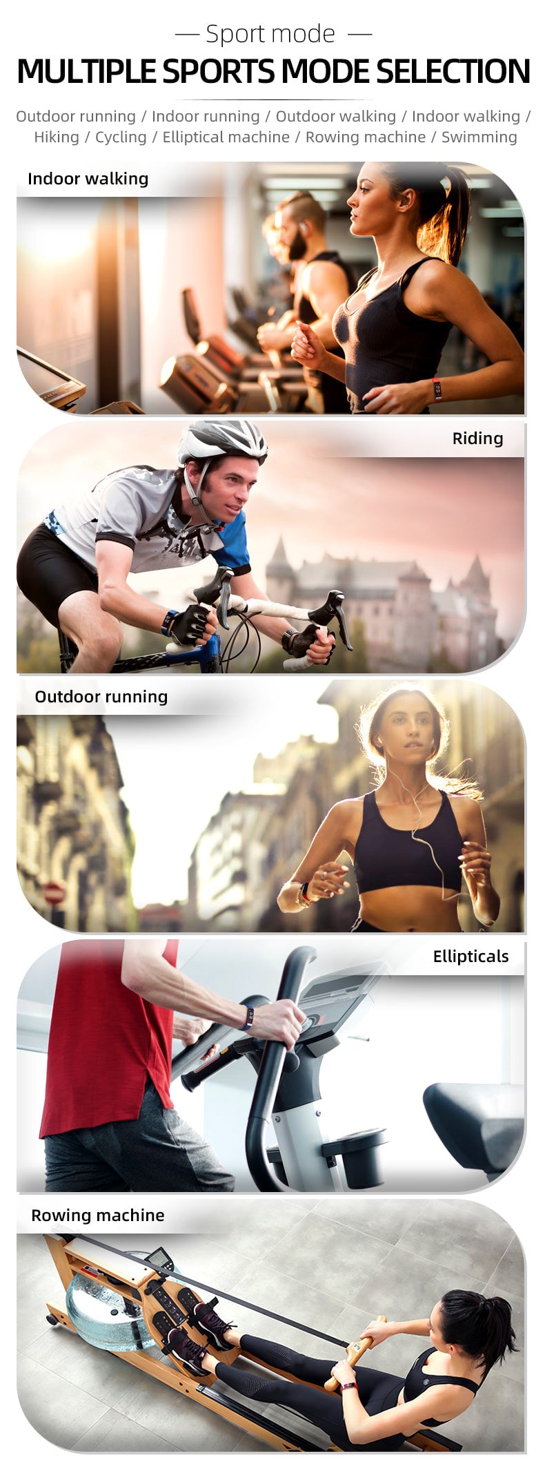 ECG Blood Oxygen Sleep Monitoring Multi-Sport Smart Bracelet