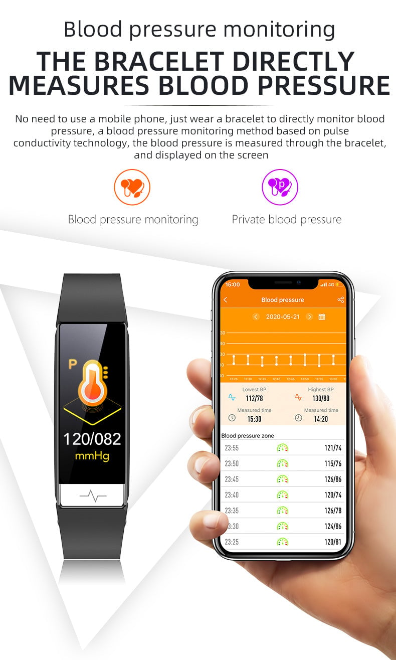 ECG Blood Oxygen Sleep Monitoring Multi-Sport Smart Bracelet