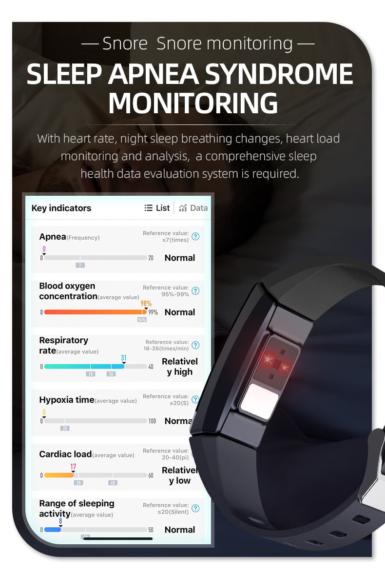 ECG Blood Oxygen Sleep Monitoring Multi-Sport Smart Bracelet
