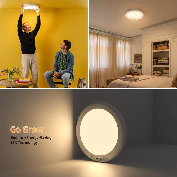 Rechargeable Motion Sensor Ceiling Light with Remote