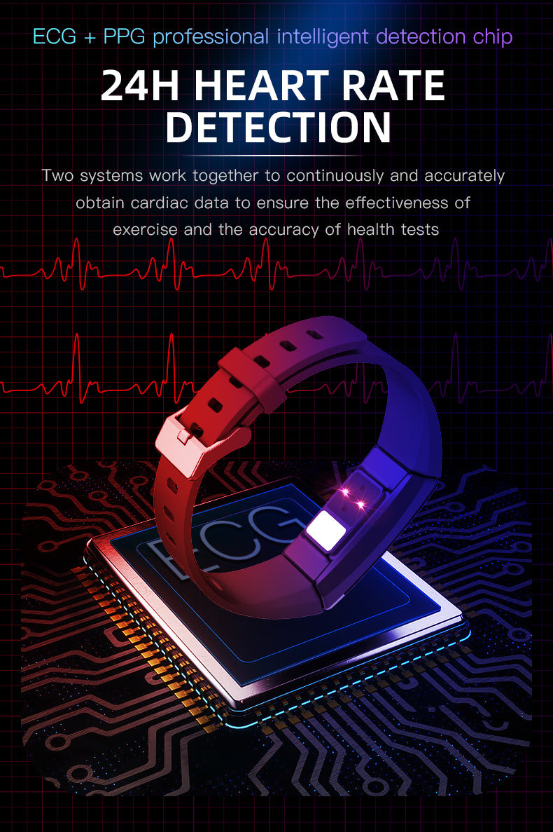 ECG Blood Oxygen Sleep Monitoring Multi-Sport Smart Bracelet