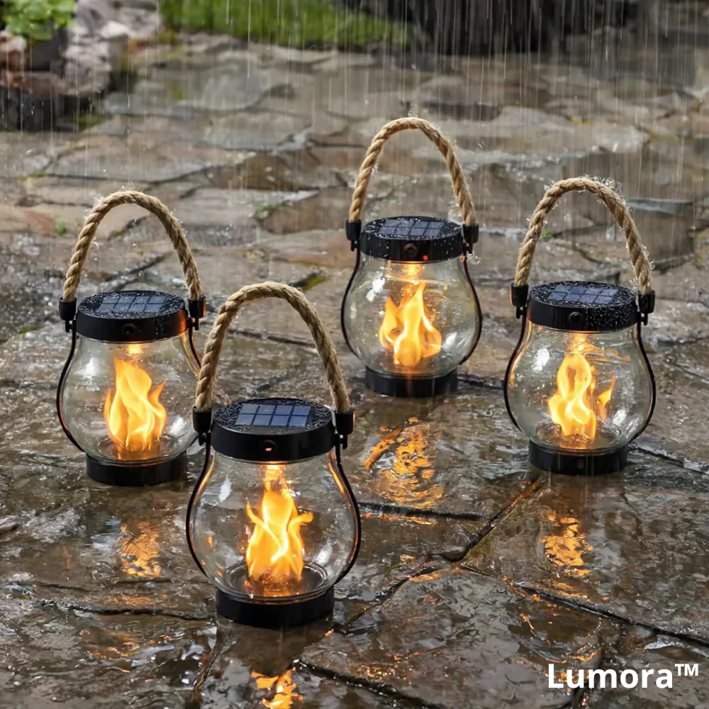 Lumora™ - Solar Lantern with Realistic Flame Effect