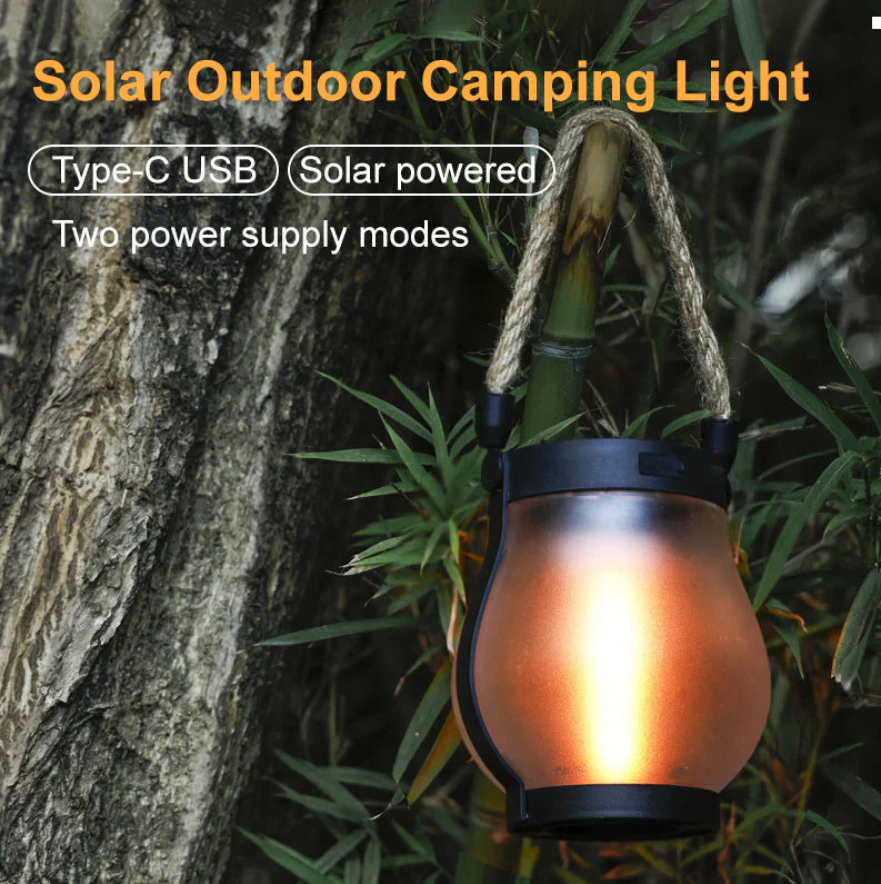 Lumora™ - Solar Lantern with Realistic Flame Effect