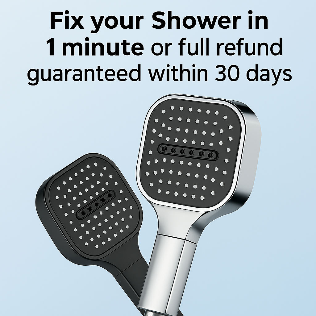High Pressure Shower Head with Turbo Boost Technology and Filtration