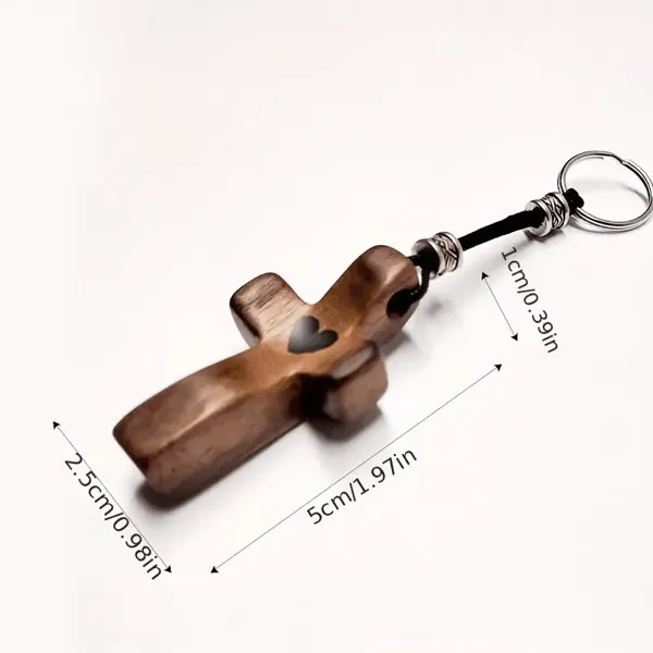 Handcrafted Wooden Cross My Heart — 100% Handmade & Faithful Symbol