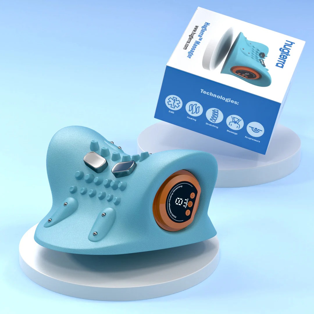 Electric Muscle Stimulation Neck Massager CordlessKneading for Pain Relief Deep Tissue 6 Adjustable MassageStrength