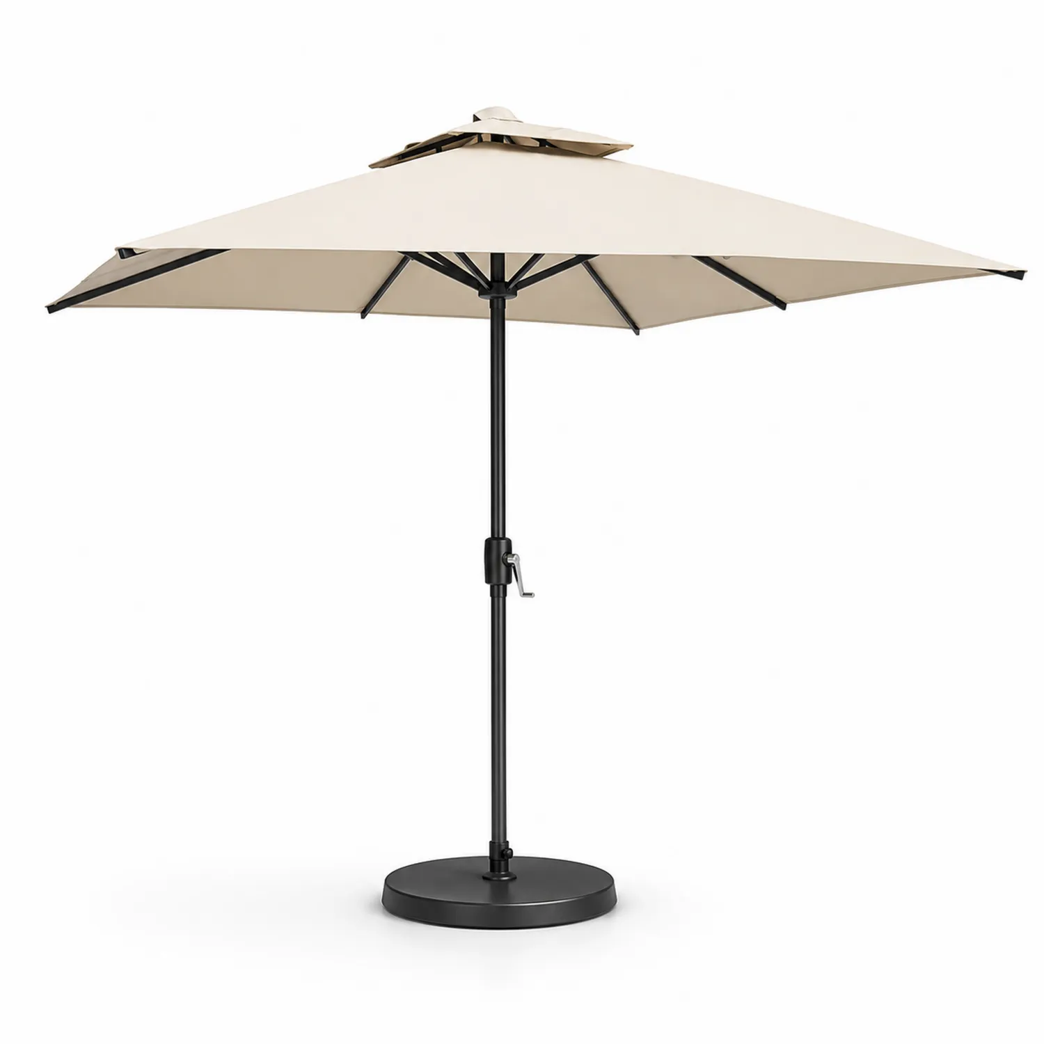 Parasol ogrodowy okrągły 300cm aluminium i poliester Beżowy-calmhomea