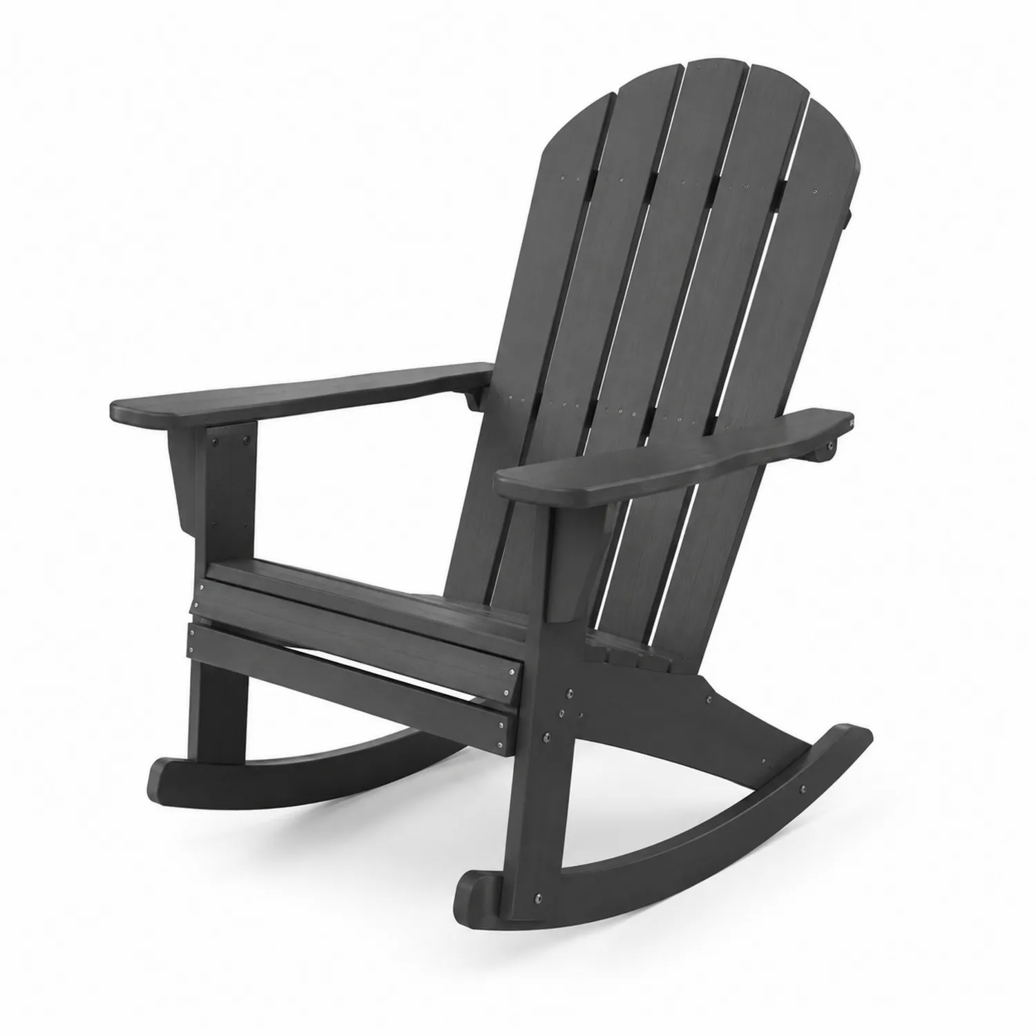 Fotel bujany Adirondack drewniany Czarny