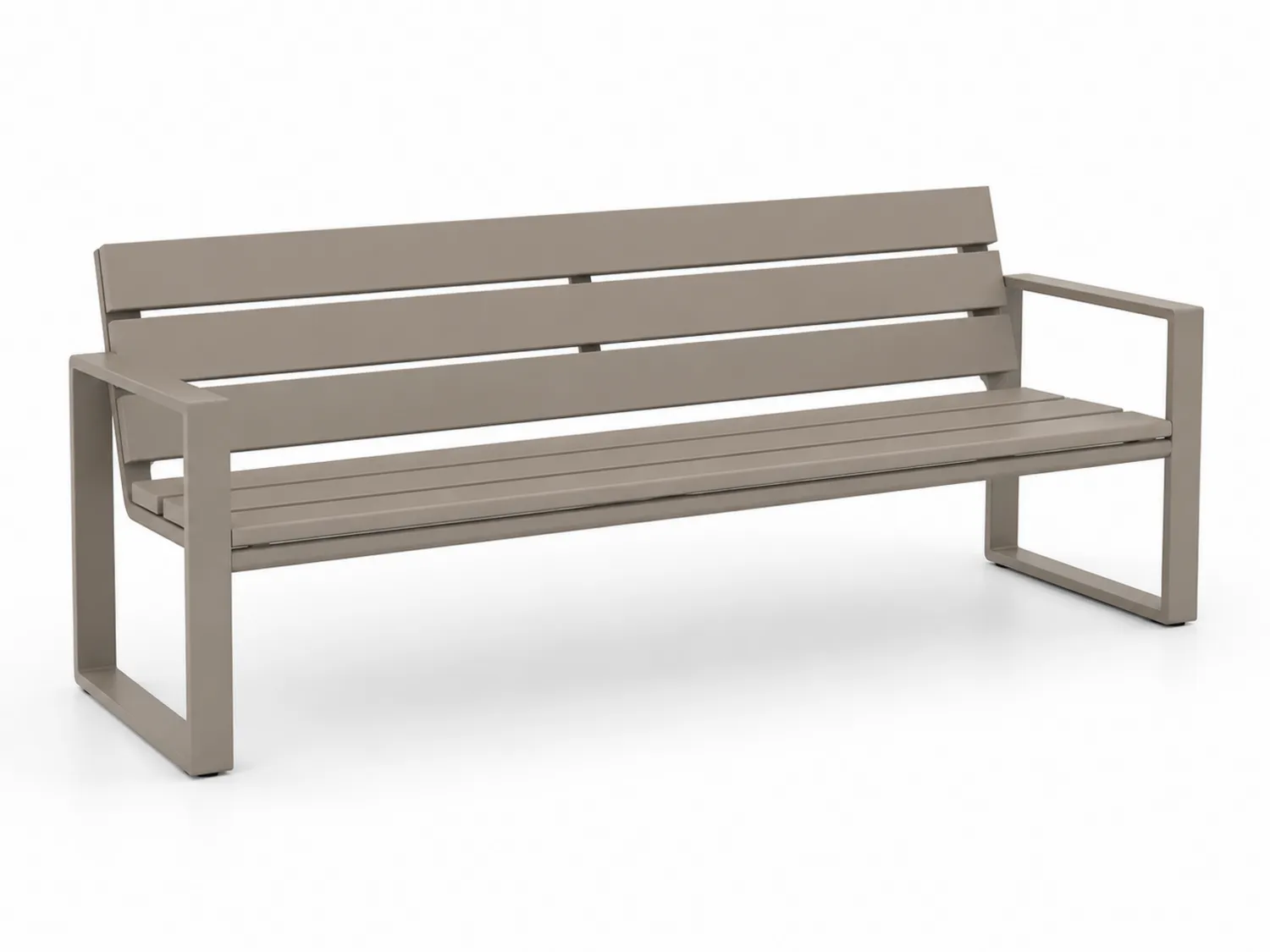 Ławka ogrodowa metalowa 180x62x80 cm Beżowa