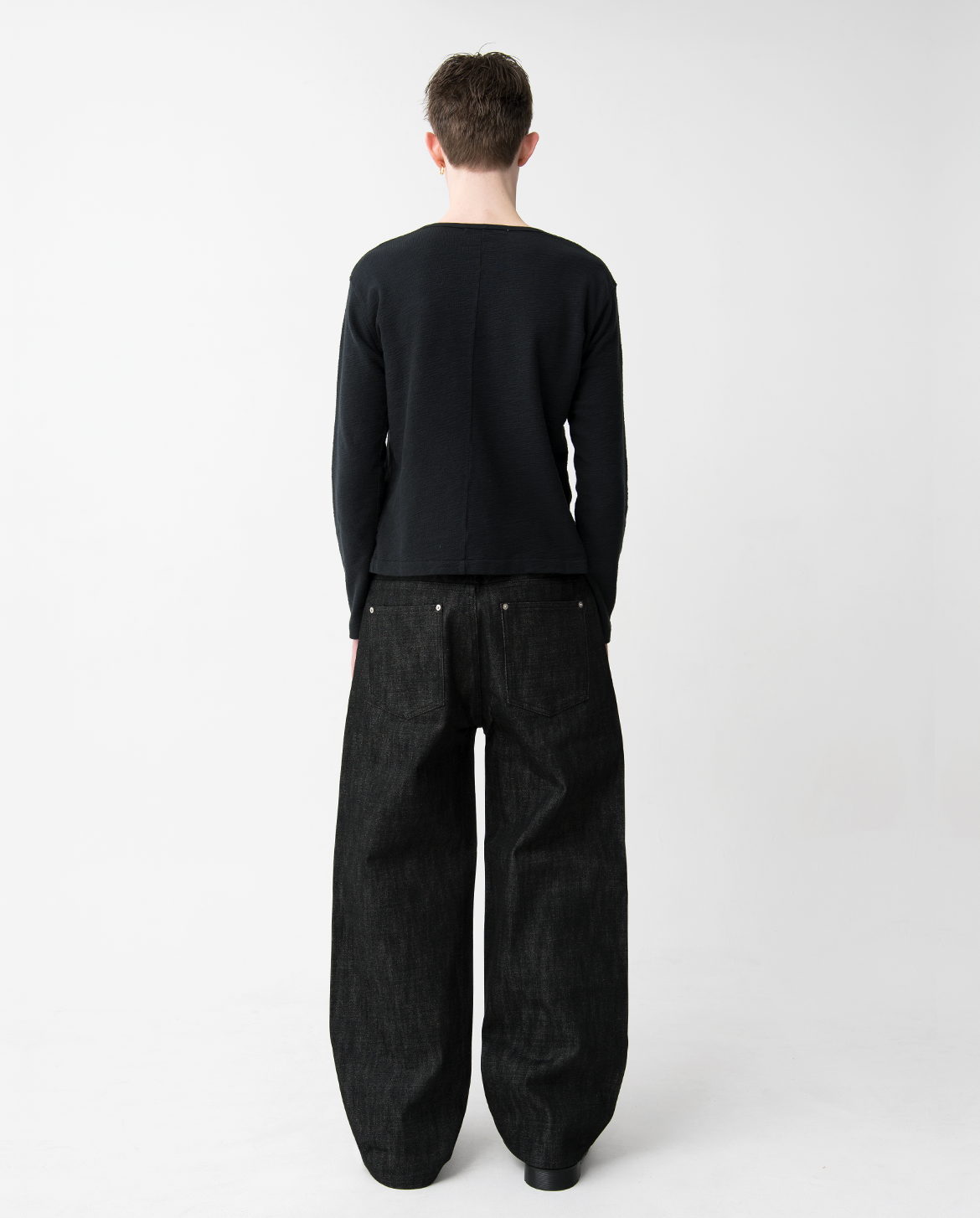 MENES Raw Selvedge Relaxed Fit Jeans - Black