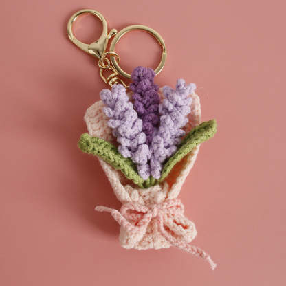 Handmade Crochet Bouquet Keychain