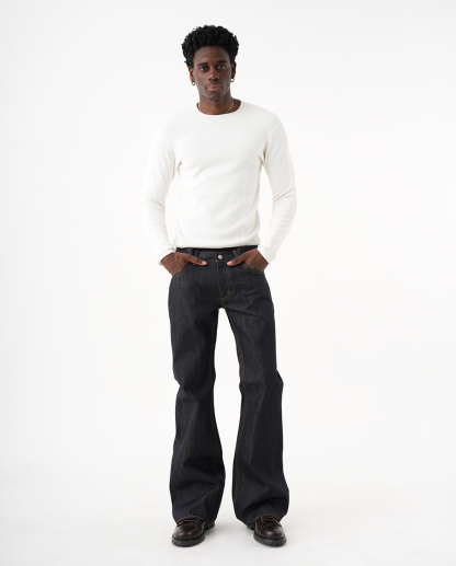 MENES Okayama Raw Selvedge Slim Bootcut Jeans - Indigo