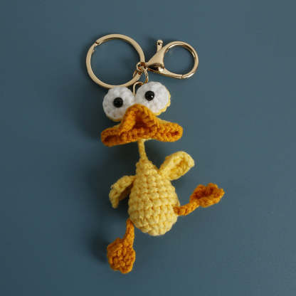 Handmade Crochet Cute Duck & Frog Keychain