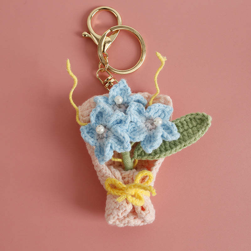 Handmade Crochet Bouquet Keychain