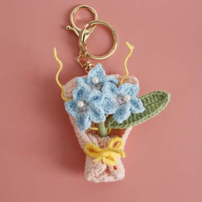 Handmade Crochet Bouquet Keychain