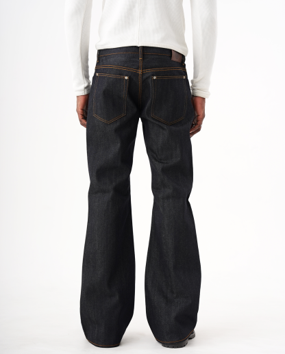 MENES Okayama Raw Selvedge Slim Bootcut Jeans - Indigo