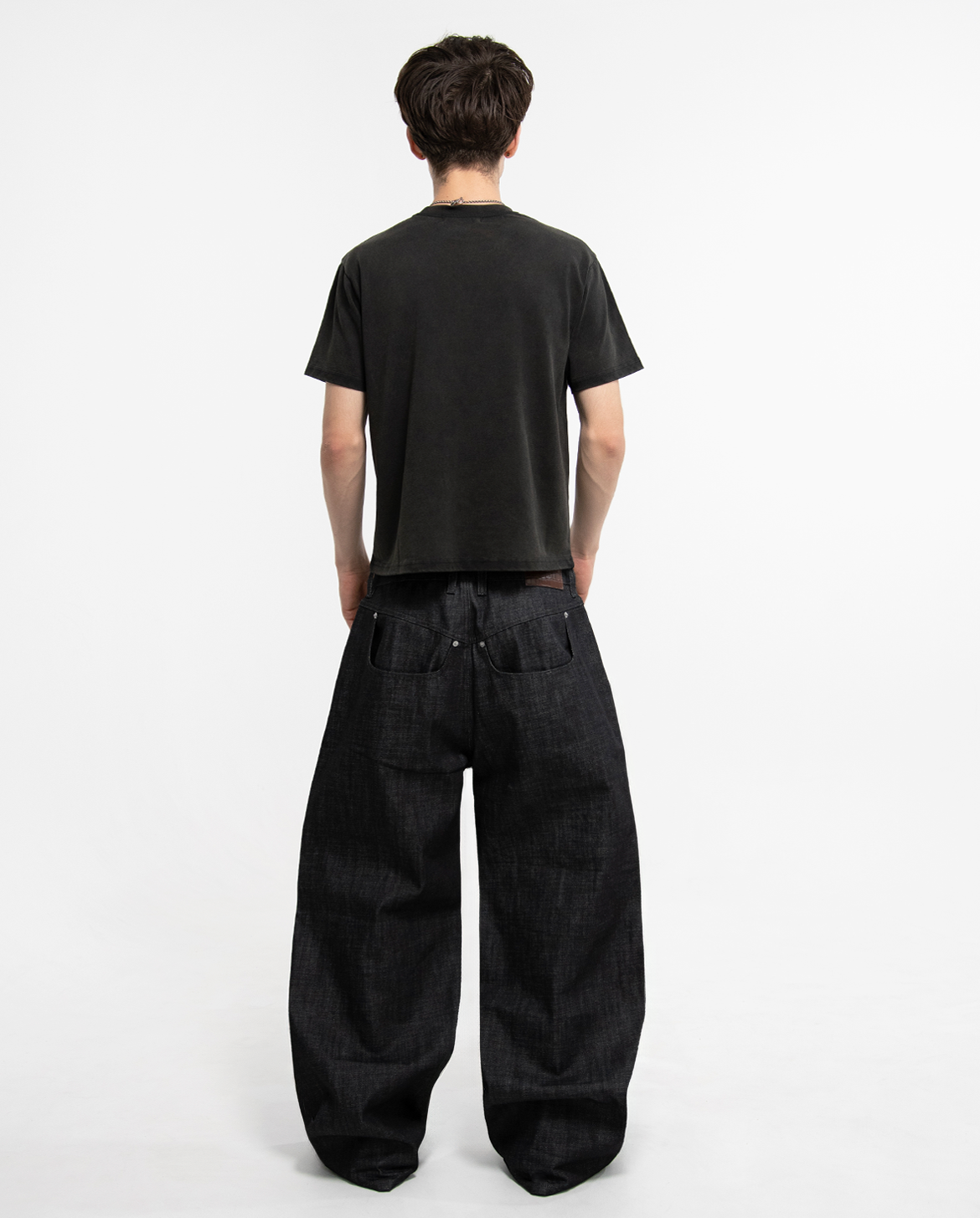 MENES Janome Raw Baggy Jeans - Black